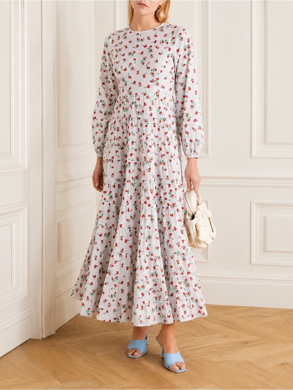 Rixo Pip Maxi Dress 6 Cotton Floral Feminine Whimsical Romantic Cottagecore Chic